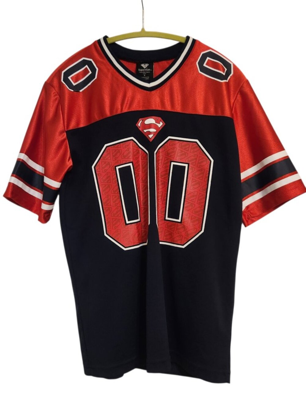 Superman DC Comics Jersey Red Navy Blue Graphic Shirt‎ 00 Size S